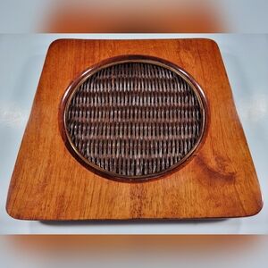 Lenox Riverwood Teak Square Plate Charger Decorative Rustic Cabin Replacement